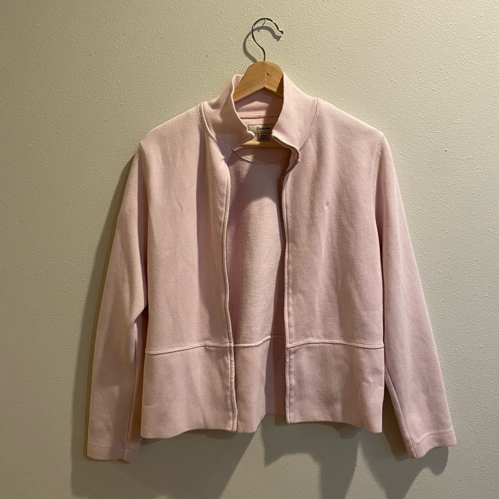Faconnable pink zip-up